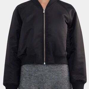 Vernoy Cropped Nylon Bomber Jacket (NWOT)